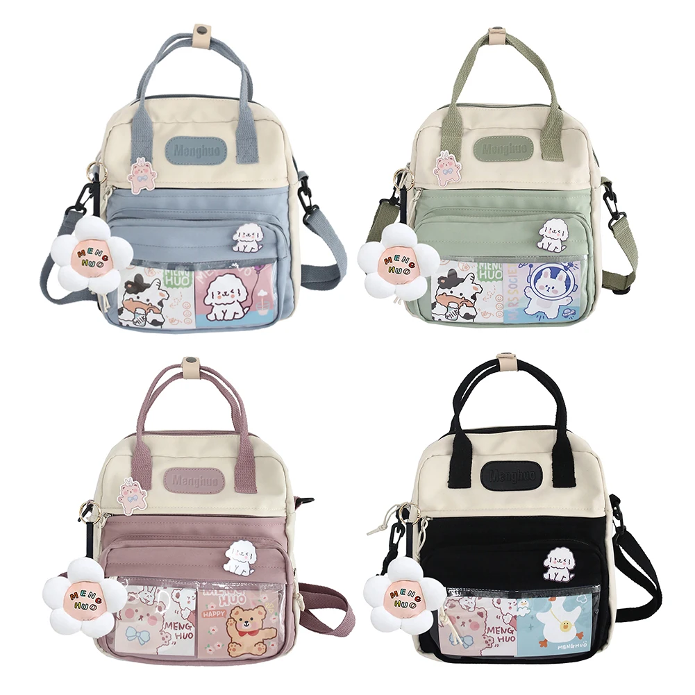 Cute Women Backpacks Waterproof Multi-Pocket Nylon School Backpack for Student Female Girls Kawaii Laptop Book Pack