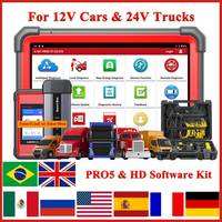 On Sale- LAUNCH X431 PRO5 & Heavy Duty Software Kit Set 12V 24V Gasoline Diesel Car Diagnstic Tool Truck Scanner Automotive Tool