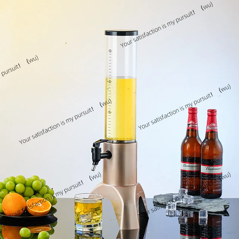 Internet celebrity KTV bar commercial 1.5 tripod with faucet glossy beer juice drink bucket 3L wine tower resistant wine cannon