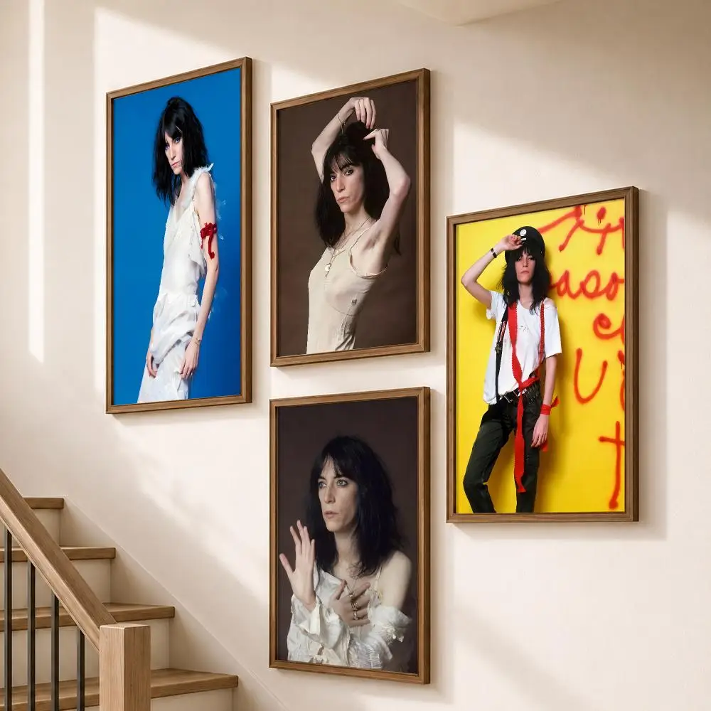 Music Punk Rock Legend Patti Smith Poster HD Self Adhesive Wall Decor for Bedroom Dorm Room Office Gaming Room Gift