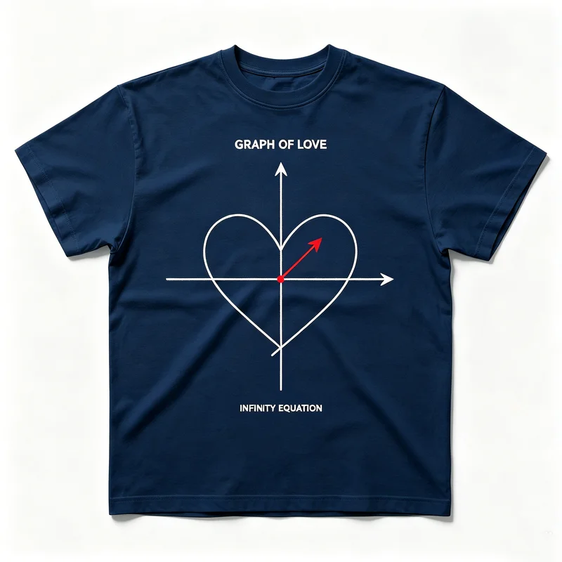 2026 funny Math Love T Shirt Infinity Equation Teacher Student Minimalist Heart Graphic Unisex Short Sleeve Casual Tee