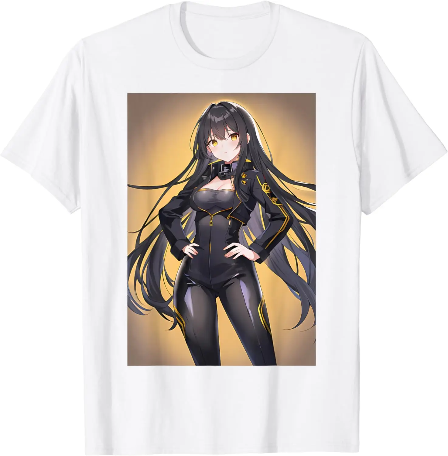 Cute Black Haired Anime Girl T-Shirt