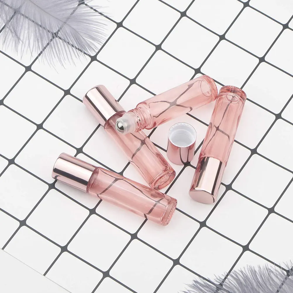 

10Pcs Essential Oil Roller Bottles 5Ml Small Portable Glass Roll on Perfume Containers for Travel Refillable Aromatherapy Oil