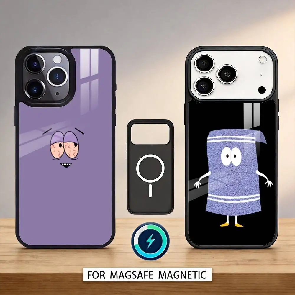 

S-South Park T-Towelie Phone Case For iPhone 17,16,15,14,13,12,Pro,Max For Magsafe Magnetic Wireless Charging