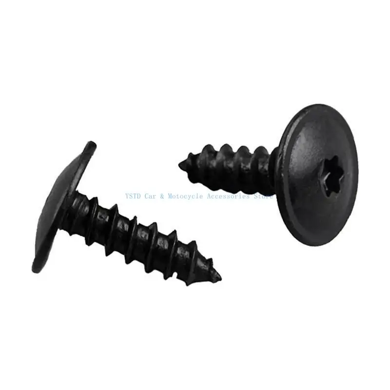 

L5BC 20/30Pcs Universal Black Car Self-tapping Screws Clips for Auto Bumpers Mudguard Base Fixed