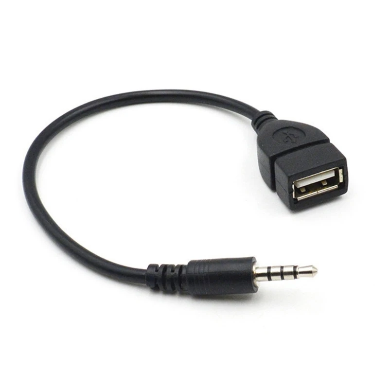 

3.5mm Adapter USB Female to 3.5mm Male Converter Cable Portable Car AUX Audio Jack Adapter Accessory
