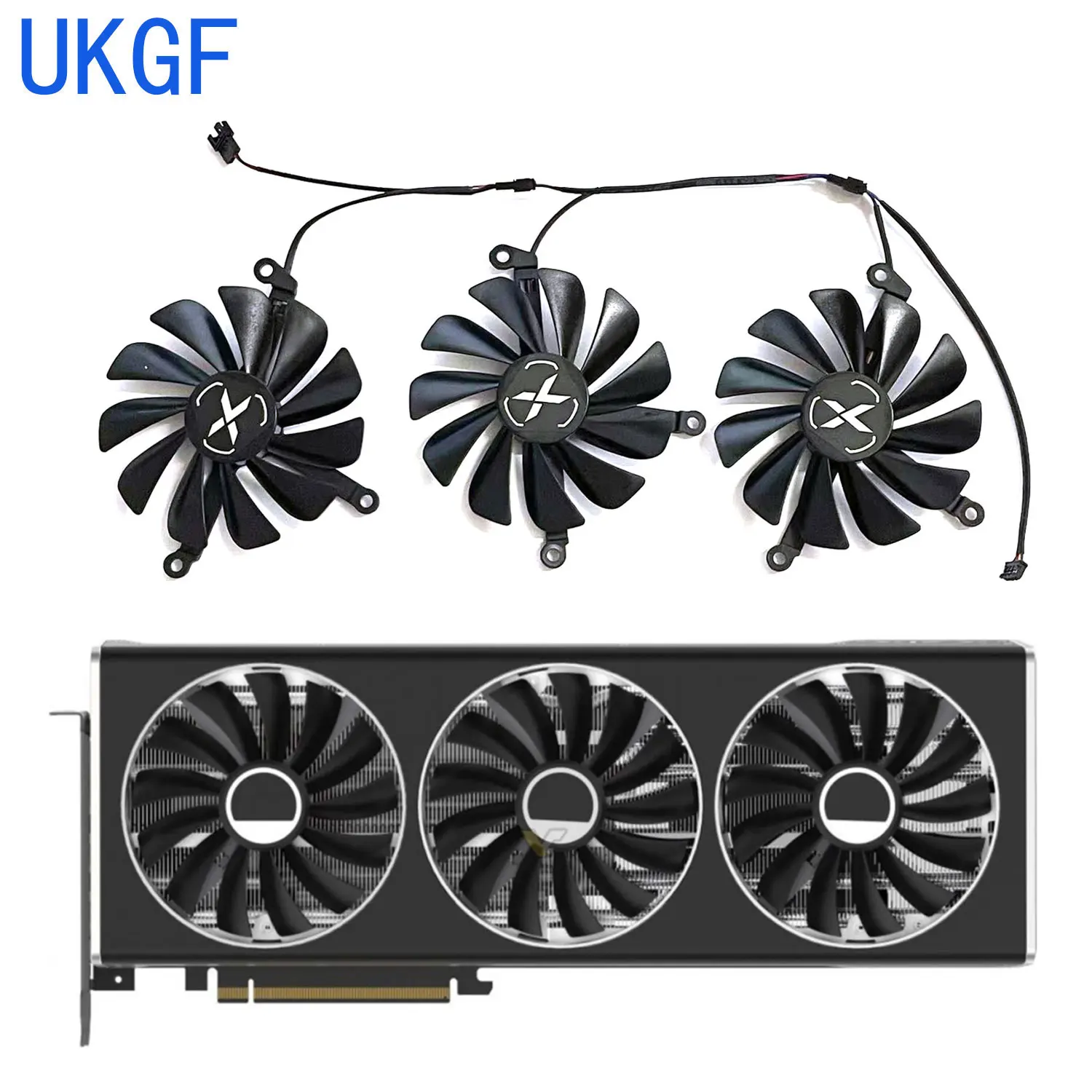 New GPU fan 95MM 4PIN CF1010U12S for XFX Radeon RX7900 7900XT Speedster QICK/MERC graphics card