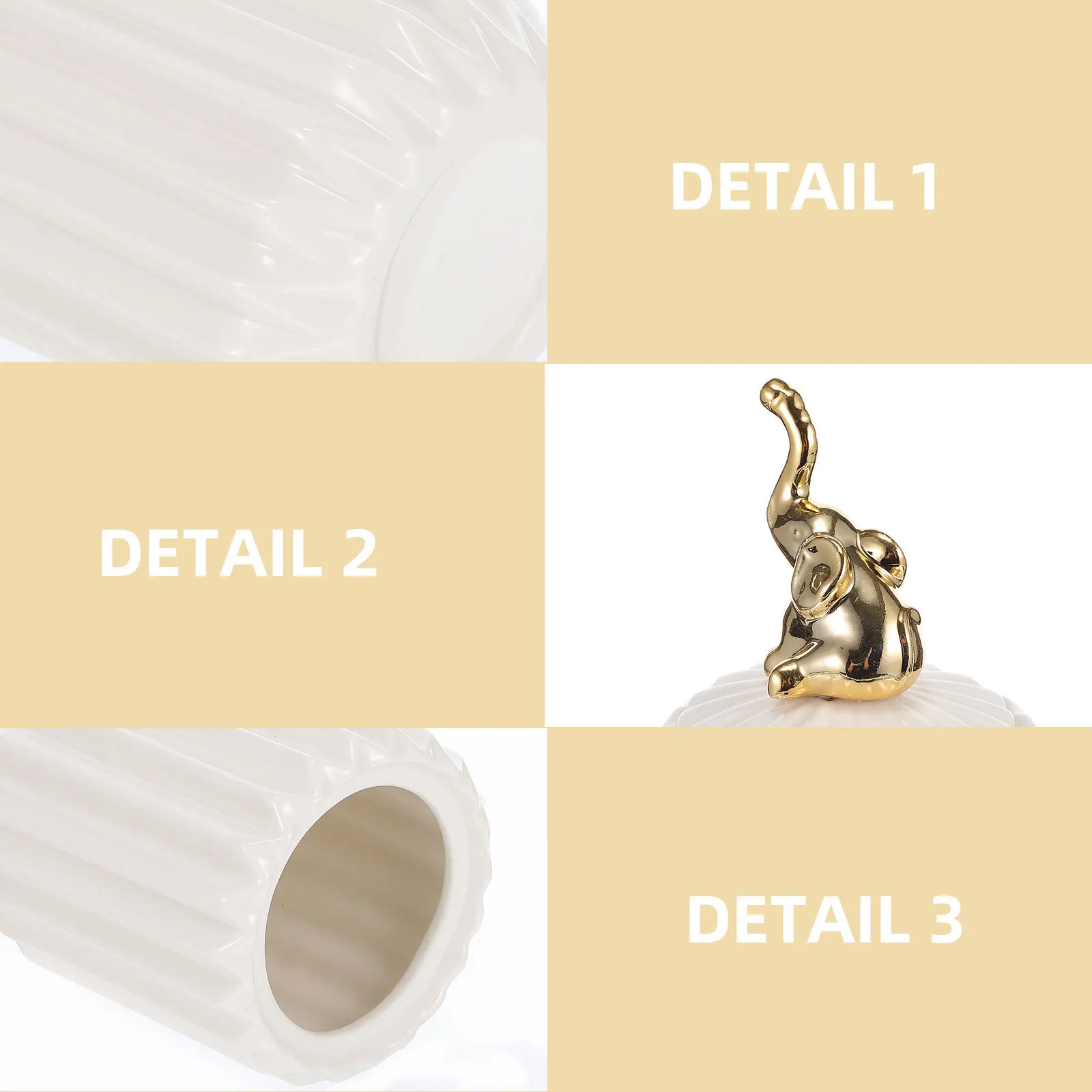 

Nordic Creative Ceramic Jar Ceramic Craft Electroplating Sealed Jar Decor for Candies Tea Small Gifts Jewelry Home Storage