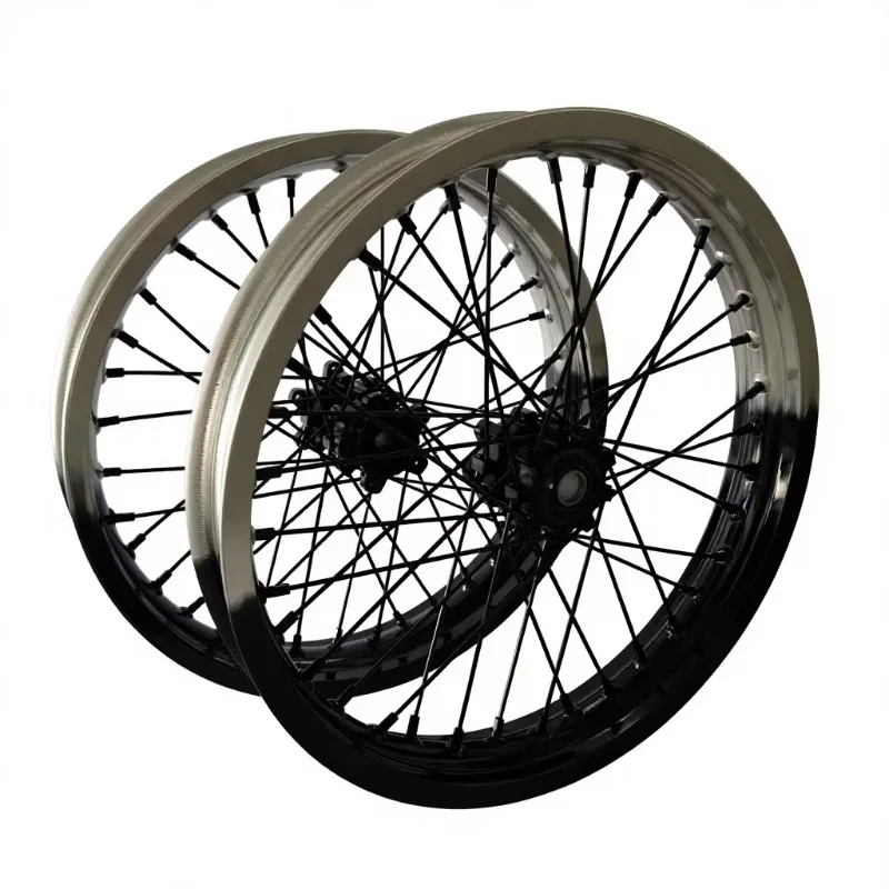 17*2.15 17*2.5 Silver & Black Dirt Bike Wheel Set Rims Replacement Accessories Fit For E‑Ride Pro 3.0/SR Ebike Parts