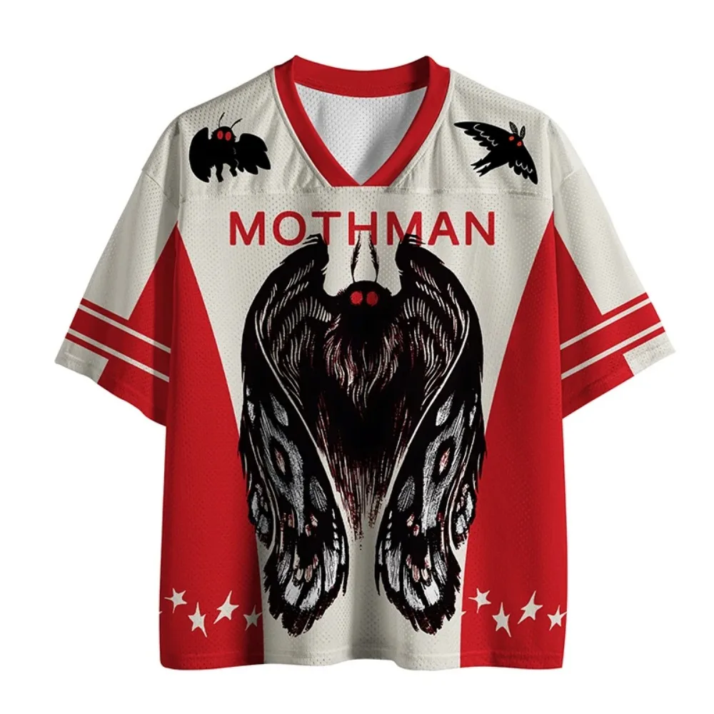 Retro Mothman Mysterious Creature 3D Print Sports Breatha Quick-dry Men's T-shirt Outdoor Leisure Fashiona Parent-child Clothing