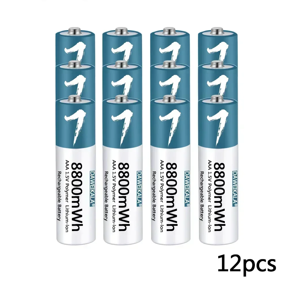 1,5 V AAA-batterij Oplaadbare lithium-ionbatterij 8800 mWh AAA-batterij voor afstandsbediening muis kleine ventilator Elektrisch speelgoed