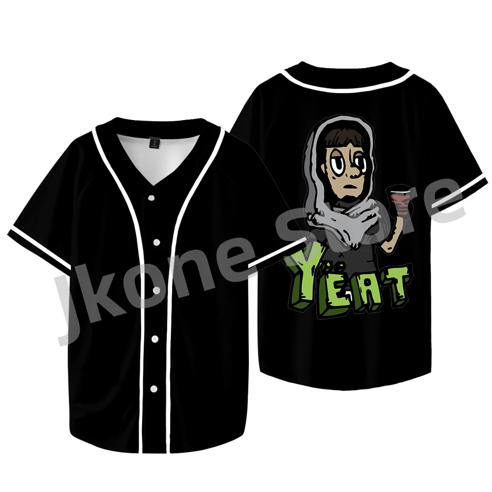 

Yeat Rapper Merch Baseball Jacket Women Men Fashion Casual Short Sleeve Top