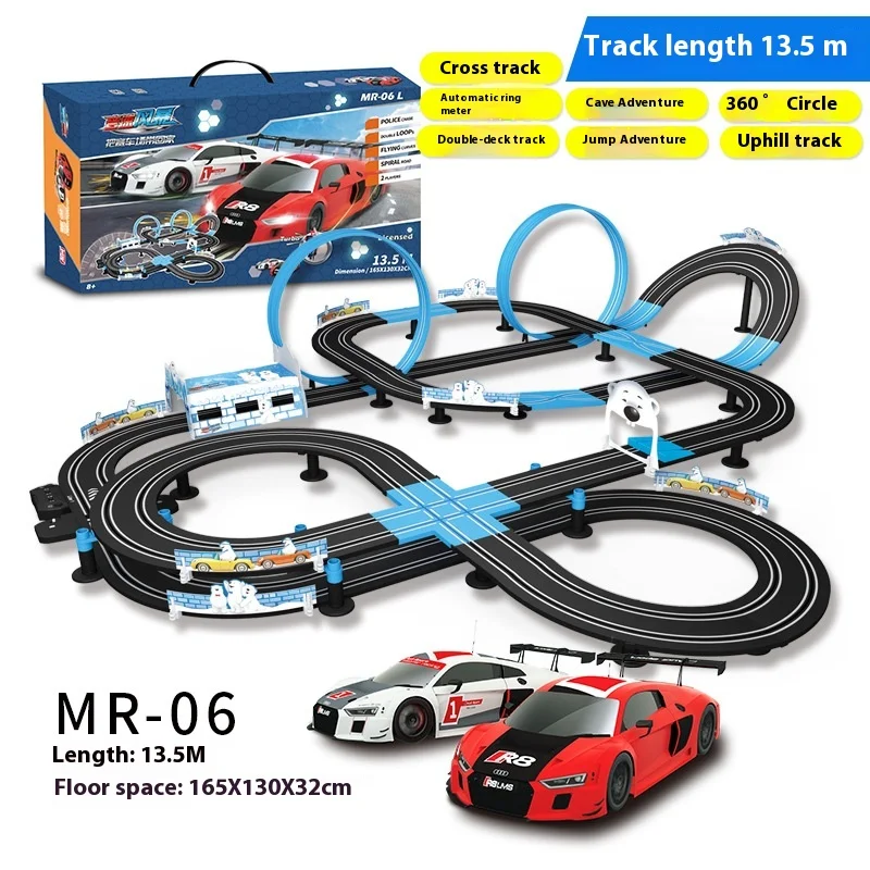 Rc Car Track Speedstorm Electric Racing Car Two Person Toy Roller Coaster Sports Car Track Boy Remote-Controlled Track Racing Ca