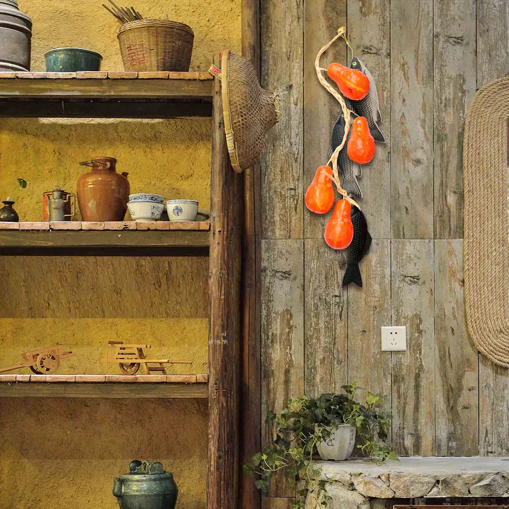 

3Pcs Simulated Fish Fake Pendant Farmhouse Photo Prop Decoration Kitchen Ornamental Display Fake Simulated Fish Decor