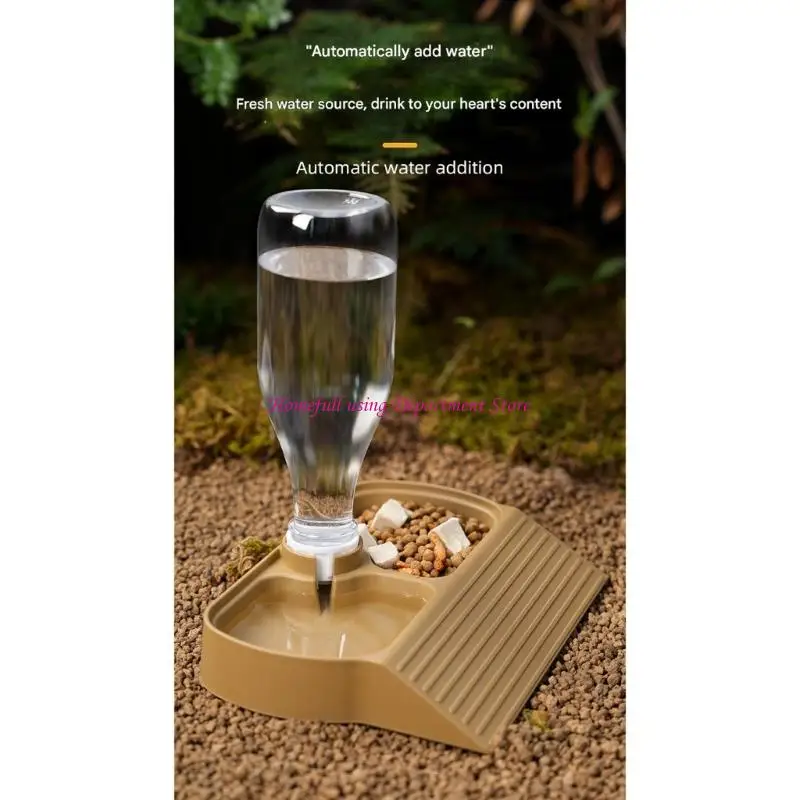 Plastic Reptiles Dish for Tortoises and Lizards Providing Water and Automatic Functionality for Convenience