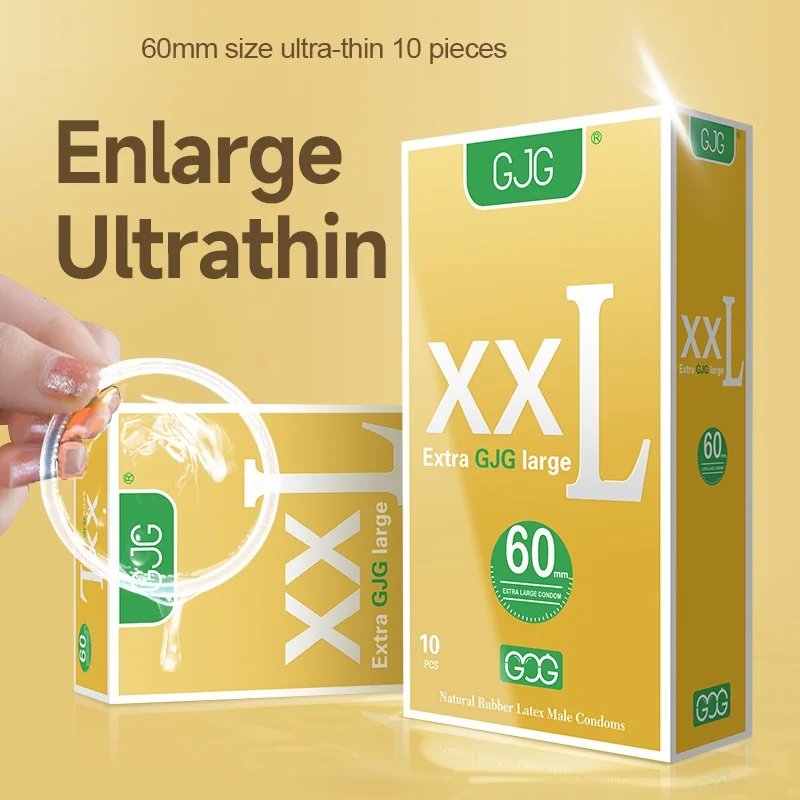 10pcs 60mm Large Condom XXL Size Sex Toys For Men Adult Ultra Thin Safety Condoms Contraception Penis Sleeves Sex Goods For 18+