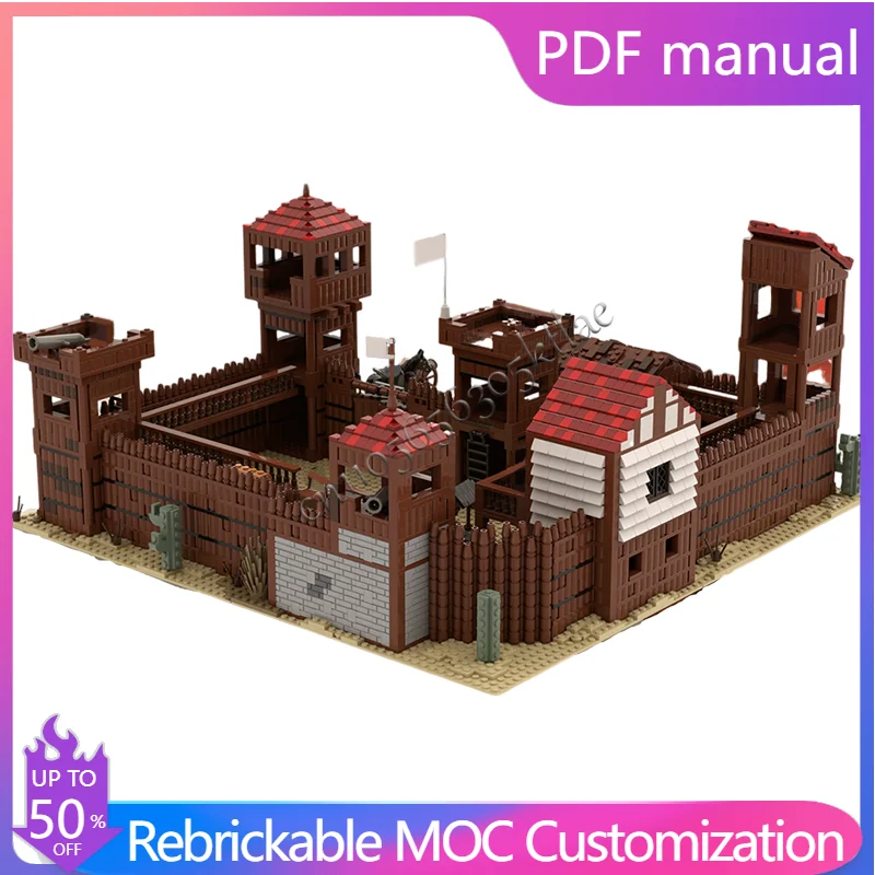 3884 PCS Defensive Fortress Building Block Architecture Model Display Toy Educational Assembly Popular Christmas Birthday Gifts