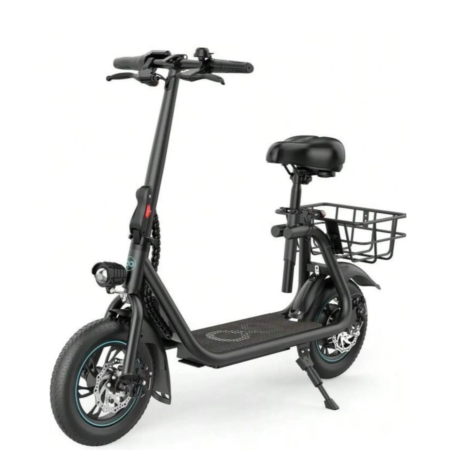 

Gyroor Adult Electric Scooter with Seat – 450W Motor, 15-Mile Range, 16 MPH, 12" Tires, Rear Basket, UL2272 Certified, Adjustable Seat for Commuting & Errands