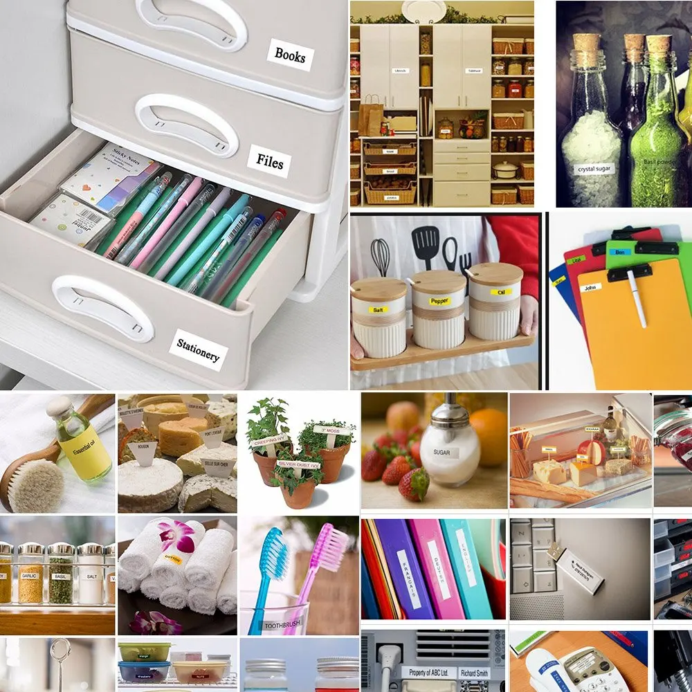 EQUITPER 19mm*7m  Compatible Dymo Labelmanager multicolor Dymo Maker 45808 Label Tape Cartridges for DYMO LM160 LM280