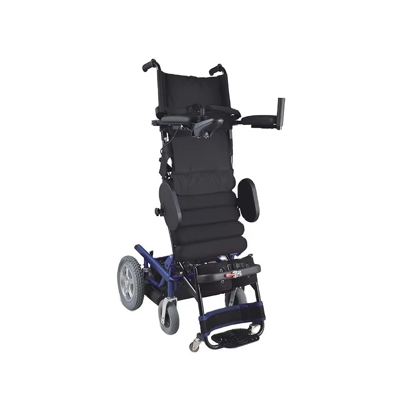 Seat Wheelchair with Rubber Wheel Topmedi Steel Stand up Electric Power Lift up