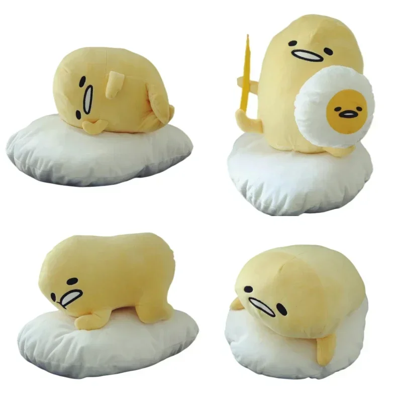 Cute Gudetama Plush Toy Soft Cuddly Stuffed Gudetama Plushies Hug Doll Sleeping Pillow Sofa Decoration Pillow Birthday Gifts
