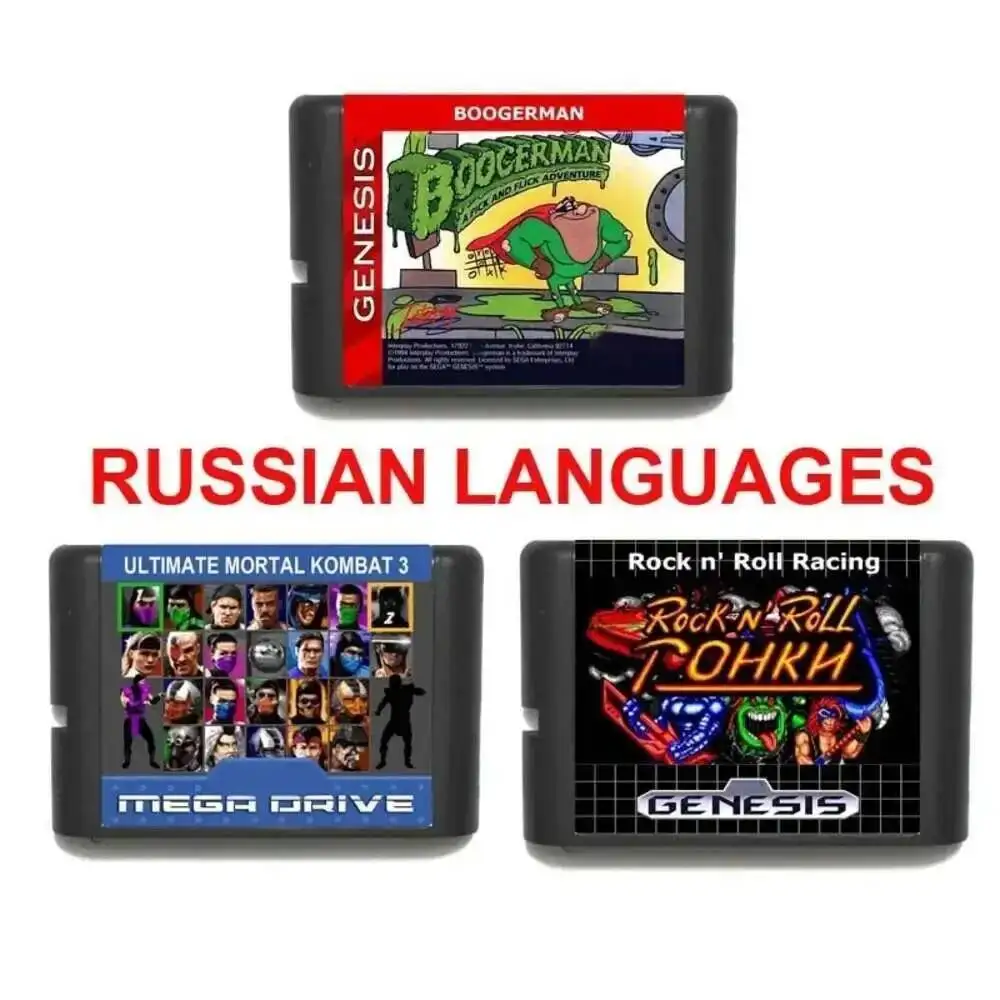 Nueva llegada: Tarjeta de juego Ultimate Mortal Kombat 3/ MK3/ Boogerman de 16 bits MD para Sega Mega Drive para Genesis, en idioma ruso