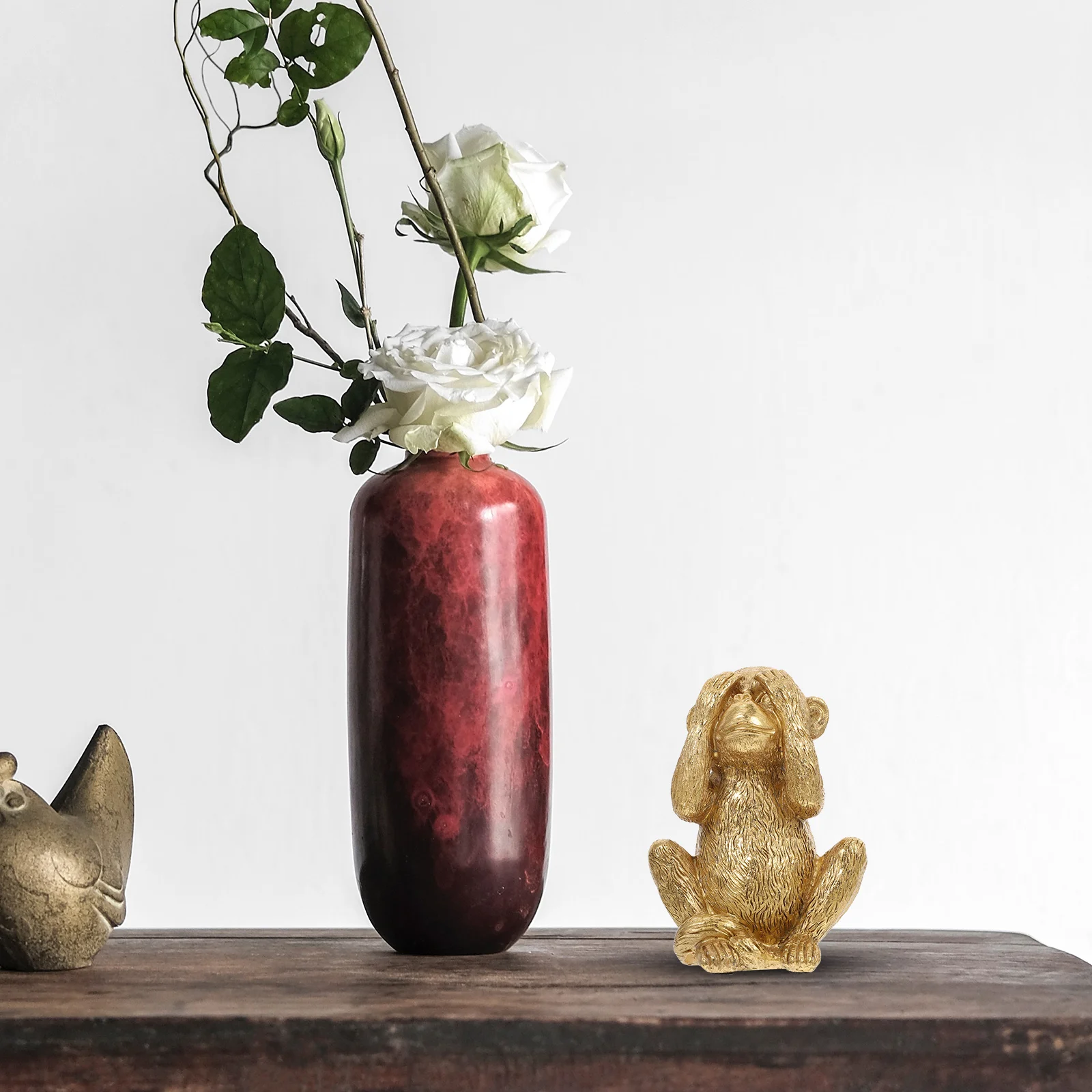 

Resin Monkey Adornment Delicate Mini Monkey Decor for Home Desktop Office Tabletop Ornament Creative Resin Craft Decoration