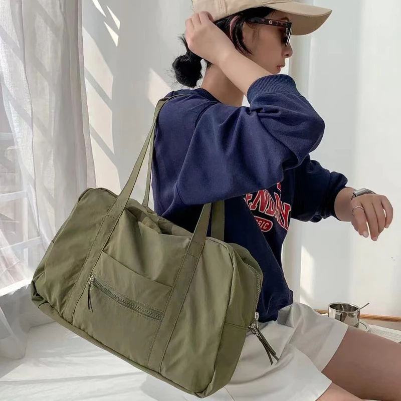 Imagem -05 - Bolsas de Travesseiro de Pano Casual Coreano para Mulheres Bolsas e Bolsas de Designer de Luxo 2023 Novo em Poliéster Grande Capacidade Bolsa de Viagem de Ombro Nas Axilas Alta Qualidade Envio Rápido Chega