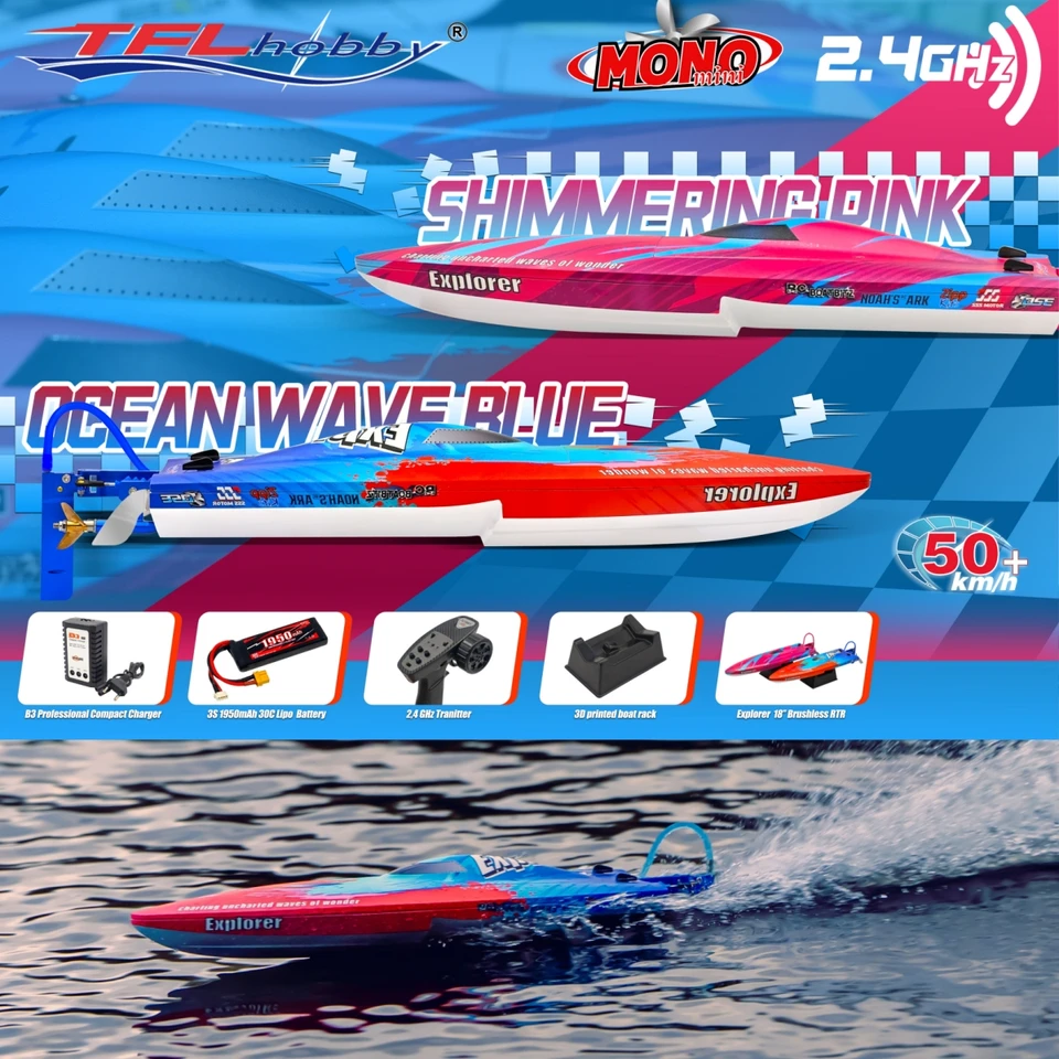 RC Speed Boat 60KM/H Waterproof Mini Boat RTR