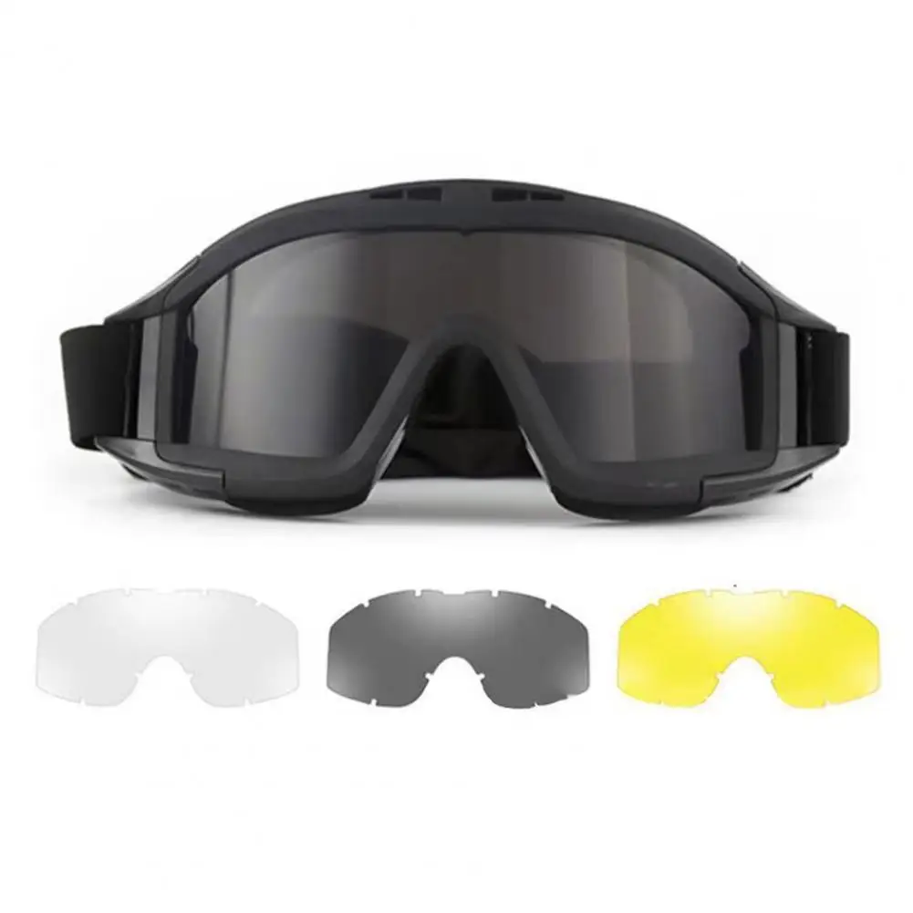 Goggles Anti-fog Windproof Desert Locust Goggles Anti-fog Safety Goggles with Interchangeable Lenses for Outdoor for Enhanced