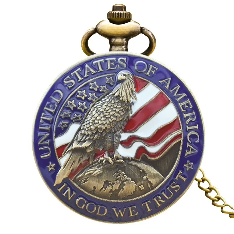 

Eagle Vintage Quartz Pocket Watch, Men's and Women's Fashion Pendant Necklace Watch Children's Holiday Gifts