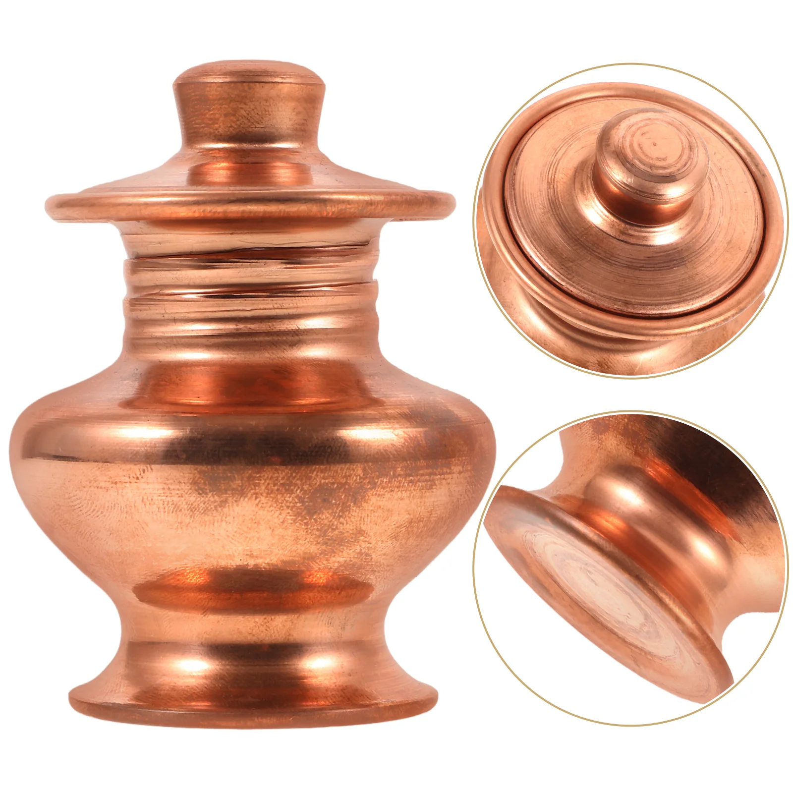

Copper Buddhist Bottle Stylish Unique Design Buddhism Adornment Practical Housewarming Gift Exquisite Buddha Decor