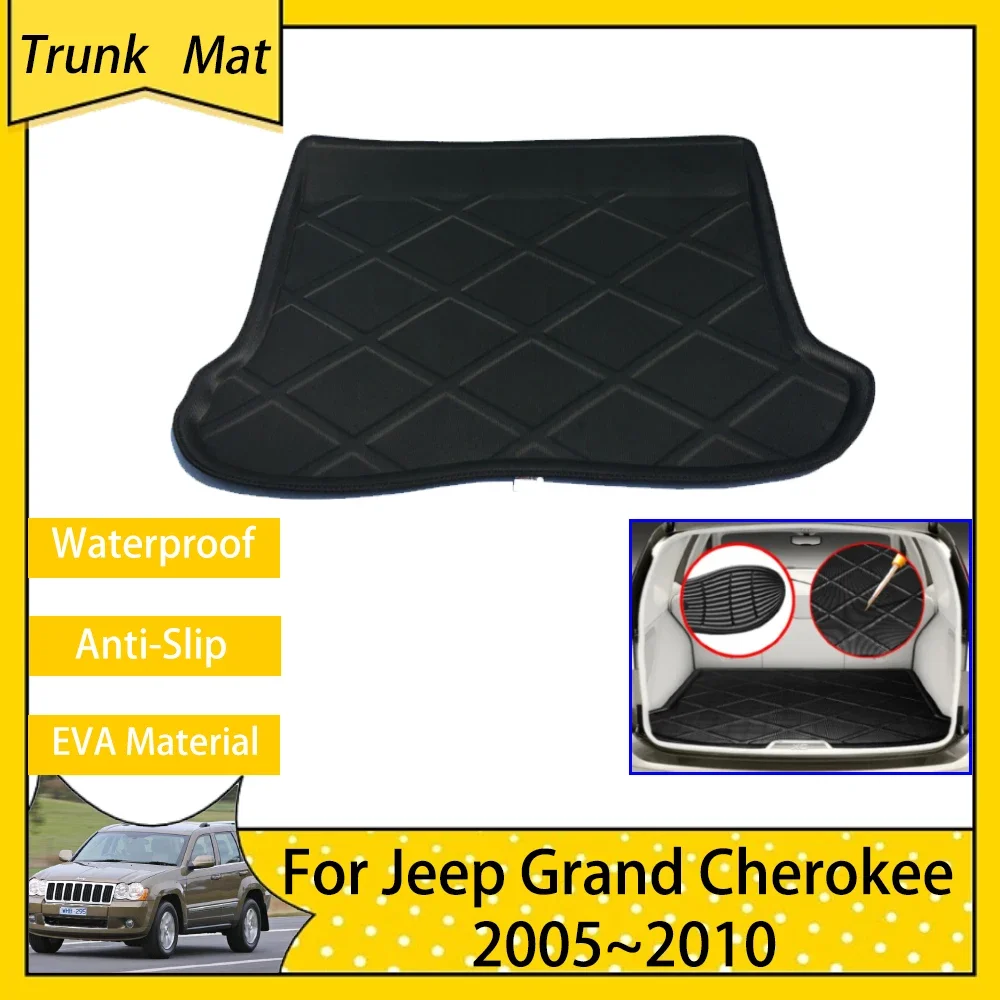 

Car Rear Trunk Mat for Jeep Grand Cherokee MK3 WK 2005~2010 Luggage Boot Cargo Tray FLoor Anti-slip Carpet Accsesories 2008 2009