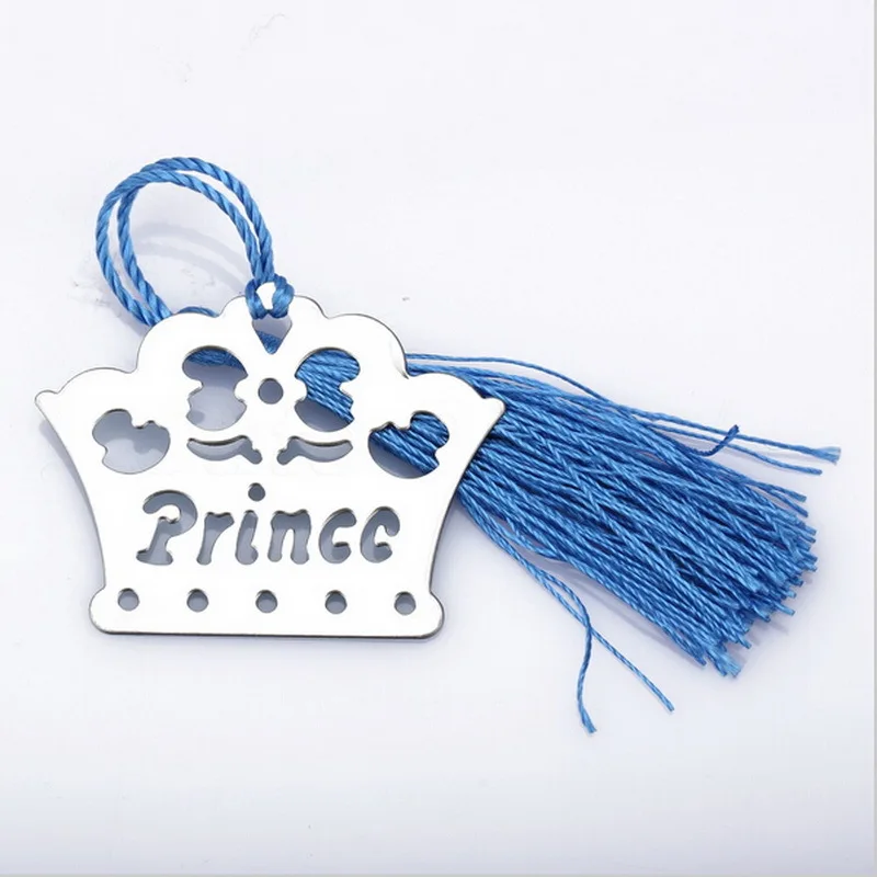 200pcs Princess / Prince Crown Bookmark Wedding Party Favor Birthday Souvenirs Gifts For Guests Baby Shower Birthday Decor