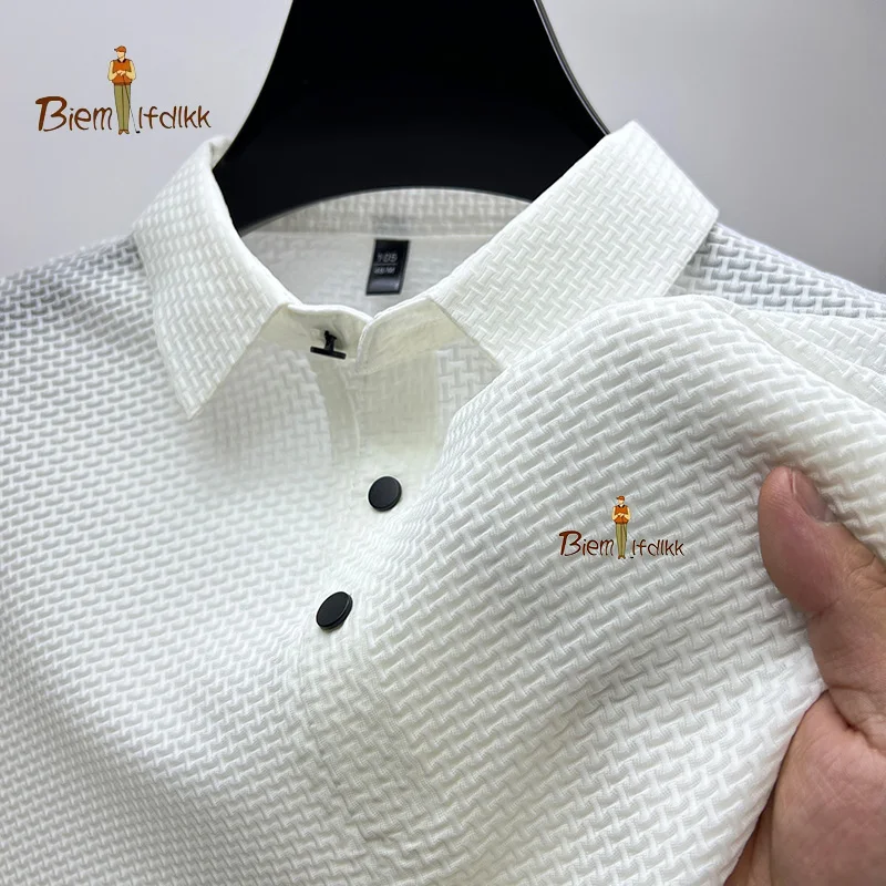 New Summer Brand Polo Shirt High Quality Men's Short Sleeve Breathable Top Business Casual Sweat-absorbing Polo-shirt for Men