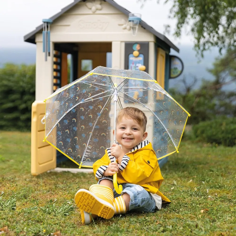 Cabina da giardino per bambini con teatro multiuso - Attività divertenti a tema meteorologico Adatta per cortili da giardino, spedizione gratuita