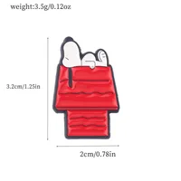 2Pcs/Set Cartoon White Puppy Enamel Brooch Cute Animal Badge Lapel Pin Fashionable Jewelry Accessories Gift For Friends 6