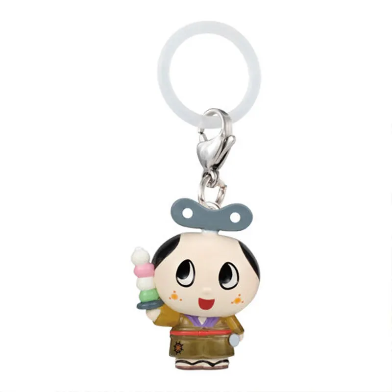 BANDAI Clockwork Samurai Pendant Scarf A Monk of Low Rank Dango Sword Bag Pendant Keychain Collectible Model Toy view 2