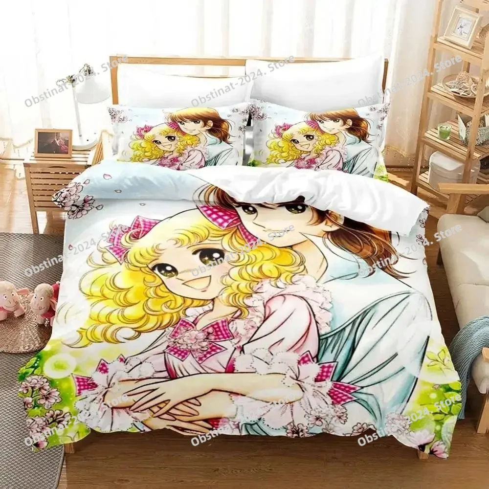 

Candy Candy Bedding Set Single Twin Full Queen King Size Bed Set Adult Kid Bedroom Duvet Cover Sets 3D Print Anime Bed Sheet Set