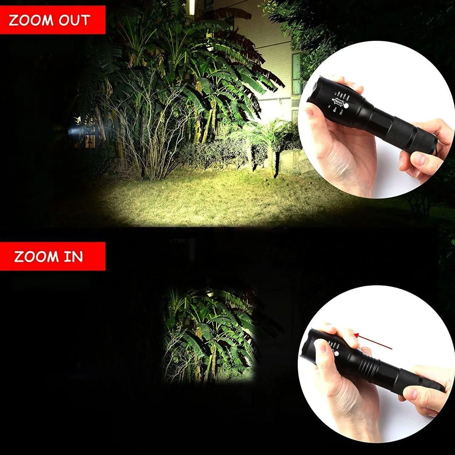 Grade 5 Mode High Lumens Tactical Led Waterproof Flashlight (4-Pack)