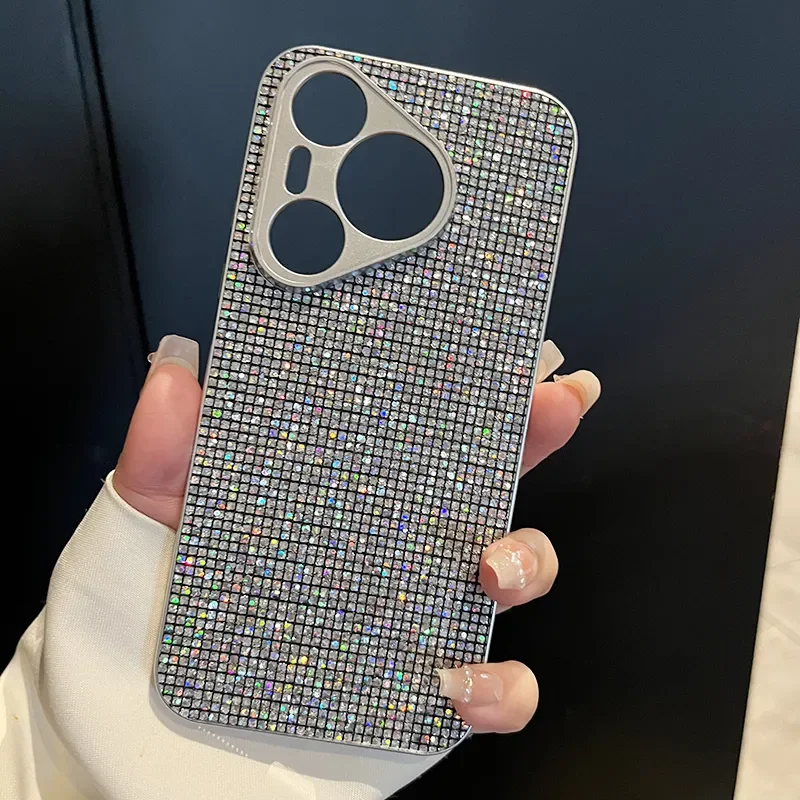 

Shiny Bling Rhinestone Phone Case For Huawei Pura70/70Pro/80/80Pro/P60Pro Soft TPU Glitter Sparkle Diamond Cover