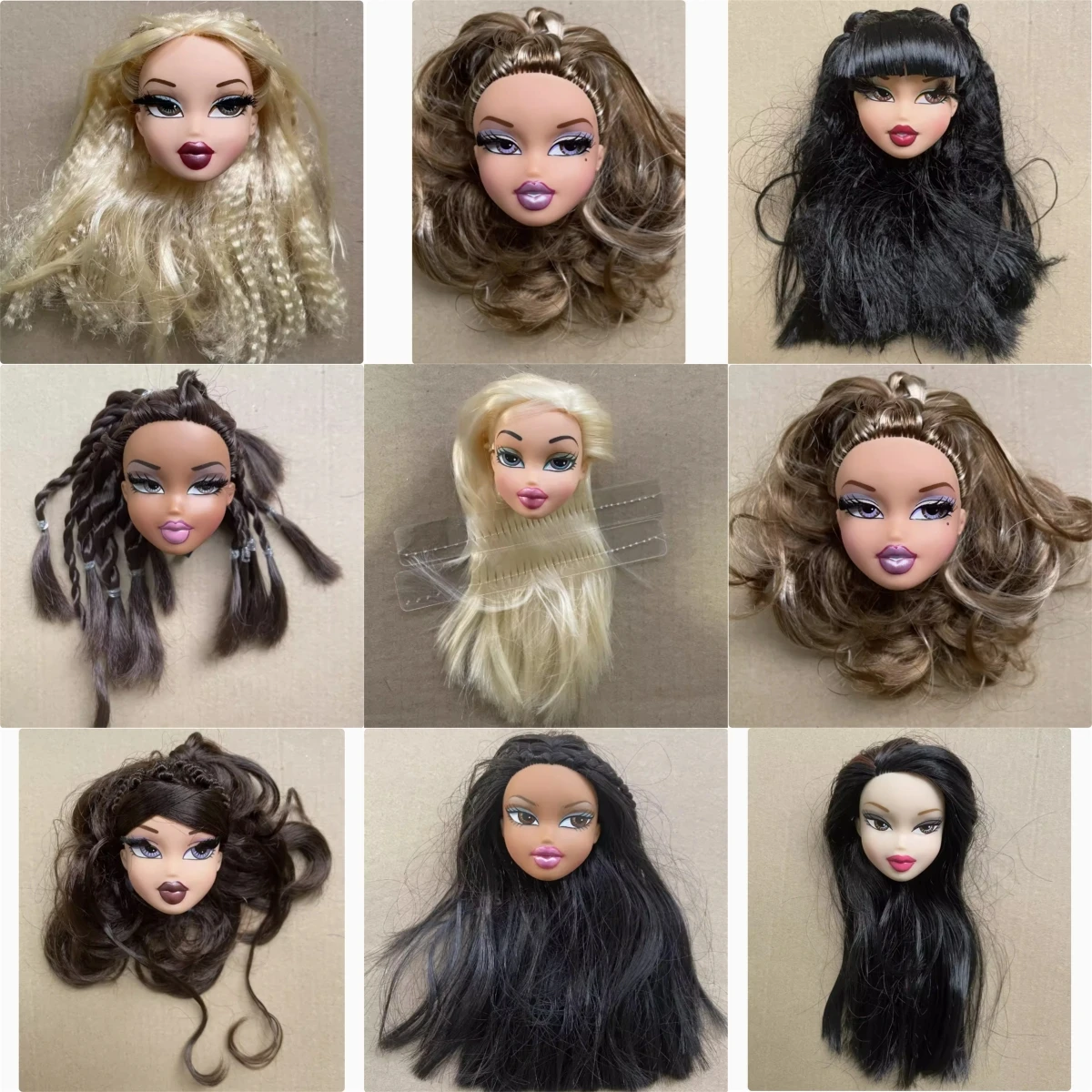 【Default Defects】1/6 Bratz Doll Old Style Rare Head About 28CM Action Figure Body Dolls Model For Fans DIY