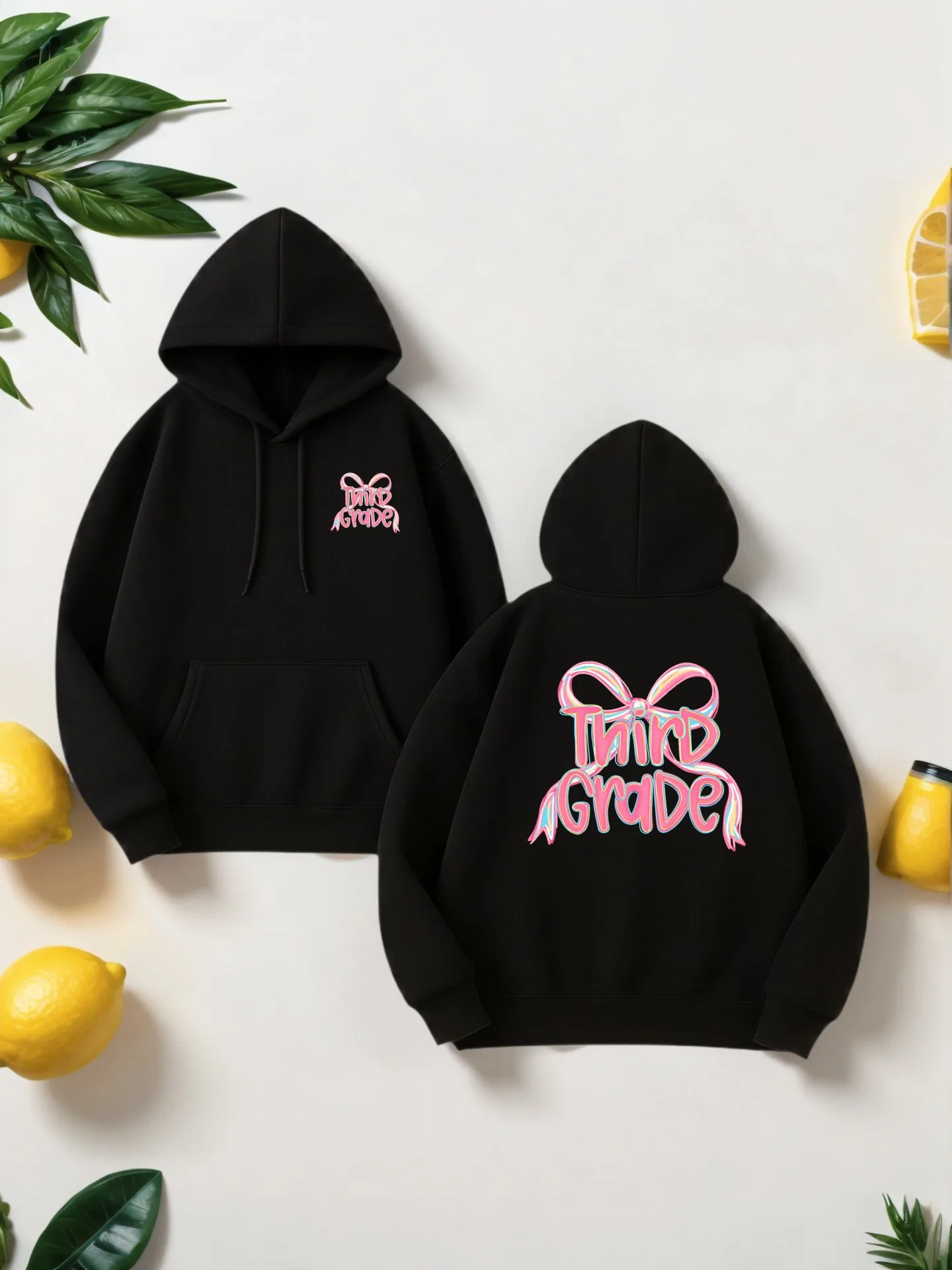 

Мужская толстовка с рисунком, бант - буквенный принт, повседневный стиль, на флисовой подкладке, для молодых мужчин, для повседневной носки