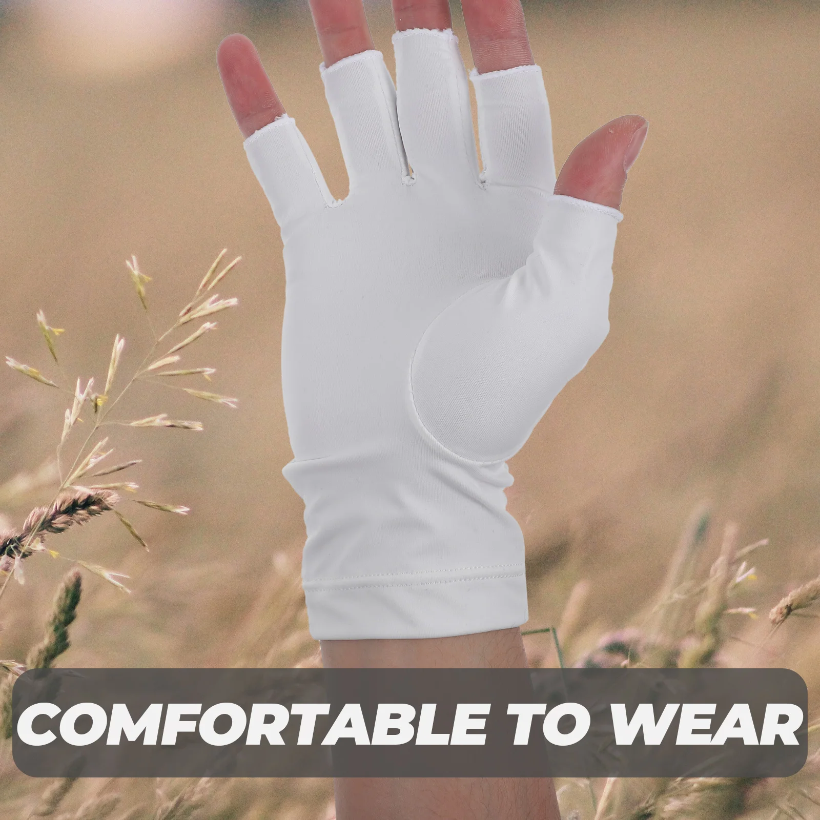 1 ペア紫外線保護ネイル通気性指なしジェルマニキュア手袋手の保護抗紫外線シールド女性用