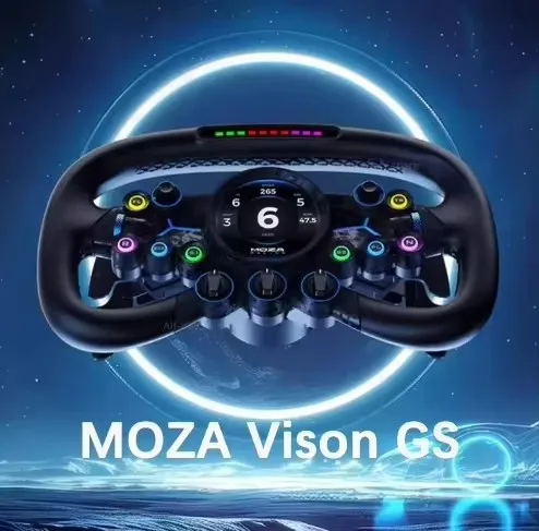 .MOZA Racing R9 Direct Drive Wheel Base Vision GS Steering Wheel 310mm standard GT steering wheel size cyber supercar design
