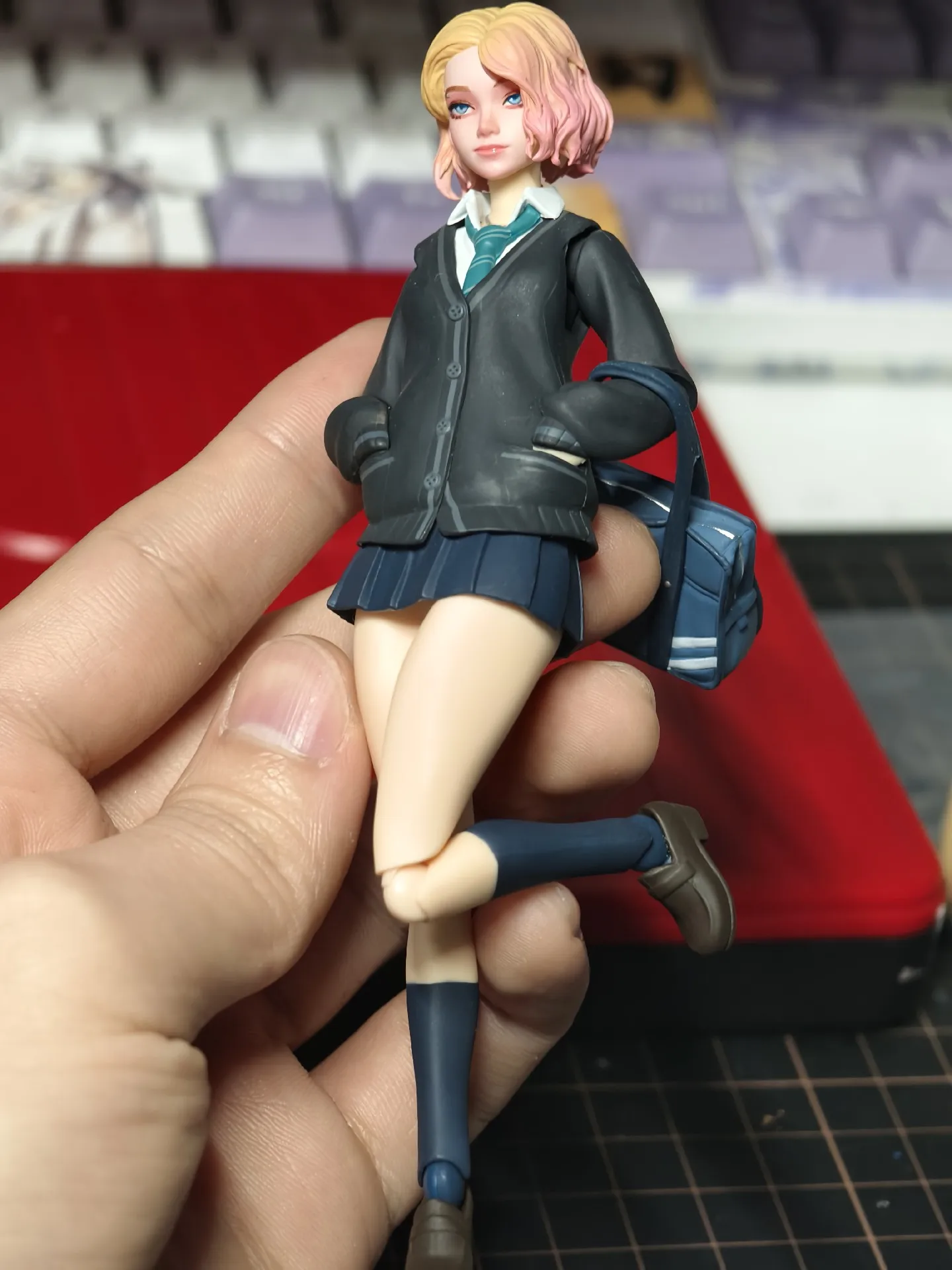 مخصص 1/12 مقياس أنثى الجندي شخصيات أنيمي جوين ستايسي العنكبوت رئيس نحت نحت لنموذج شخصيات الحركة 6in Shf Mafex #4