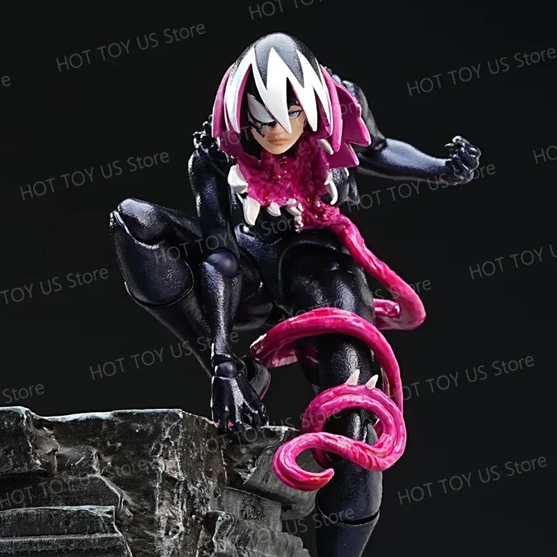 Figurki Venom Gwen, figurki anime, figurki Kaiyodo Amazing Yamaguchi Revoltech, statuetki, modele Ko, kolekcje Gk, zabawki dla dzieci, prezenty - dostępne od ręki.