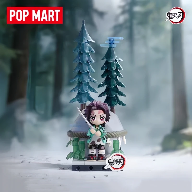 Figurines de construction Popmart Ghost Slayer Blade Ambition Series, boîtes surprises, ornements et jouets authentiques, très demandés