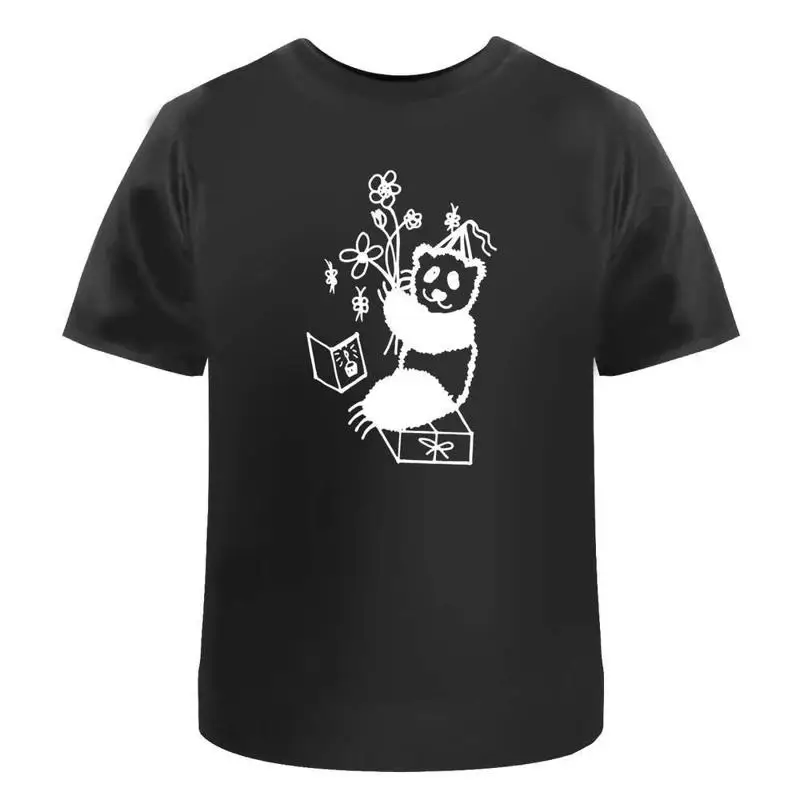 

Хлопковая футболка с пандой на день рождения Ta038024