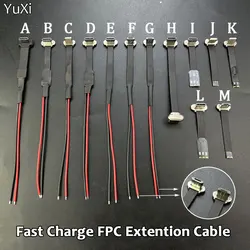Type-C Micro USB Connector FPC 2Pin 3Pin W/ Resistor R1 Soft Flat Cable Male Charging Cable Fast Charge Wire Extention For Phone
